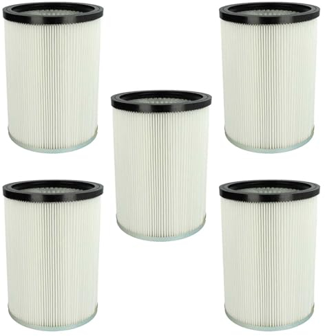 vhbw 5x Faltenfilter kompatibel mit Kärcher NT 70/2 Me *VEX, NT 70/2 Me Classic (127V)*BR Staubsauger - Patronenfilter, Weiß