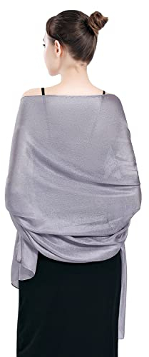 QBSM Damen Chiffon Stola Schal für Abendkleid oder Brautkleid Pashmina Cashmere Schultertuch Für Damen Festlich