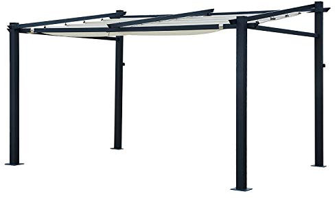 Happy Garden Wandpergola 3 × 4m FRÉJUS beige - Aluminiumstruktur