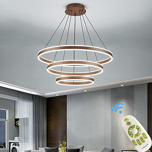 Eurotondisplay LED Pendelleuchte 2137-468KF 40 * 60 * 80cm mit Fernbedienung Lichtfarbe einstellbar dimmbar Höhenverstellbar 120cm Hängelampe Leuchte