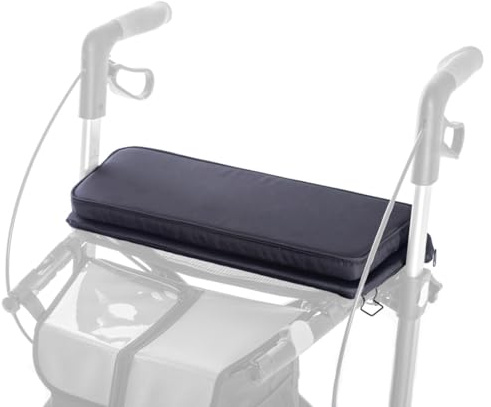 Saljol fester Polstersitz, Zubehör für den Saljol Allround- und Carbon Rollator, Schwarz, komfortabler Sitz