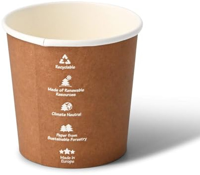 BIOZOYG Karton-Universal-Becher 400 ml 25 Stk. I Pappbecher to-go Ø 98 mm I Umweltfreundlich, stabil & recyclebar I Aus nachhaltiger Forstwirtschaft