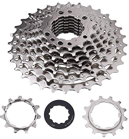 SPYMINNPOO Cassetta Bici a Ruota Libera, 9/10/11/12 velocità 32/36/42 / 46T Ruota Libera per Bici da Strada Cassetta Pignone Accessori di Ricambio per Biciclette(9S 11-32T)