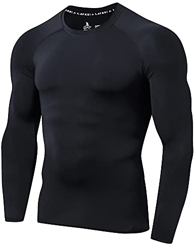 LAFROI Herren Langarm UPF 50+ Kompressionsshirt Rash Guard-CLY08C