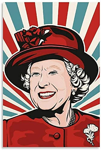 5d Diamond Painting Diamant Bilder FüR Erwachsene Und Kinder Elizabeth Queen of England Modern und Picture Modern DIY Kreuzstich Arts Craft Kristall Strass Stickerei 15.7x19.7(40x50cm) Kein Rahmen