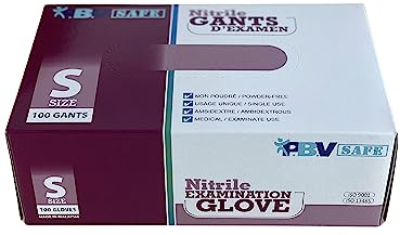Hurry Jump Gant Nitrile Bleu gant d examen gant de cuisine jetable Non Pourdé Sans Talc et sans latex Boite de 100 -Bleu Taille S