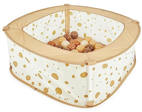 Bieco Bollhav för inomhusbruk Pop up Dots | Inklusive 50 bollar | Prinsessa | Tält barn | Lektält flicka | Princess Tent | Bollhav | Barnlektält flicka | Lektält barnrum