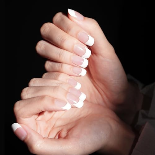 DANNI & TONI Halb ausgehärtete Gel Nagelfolien (Crystal Frost) Weiß und Transparent Französisch uv Gel Nagelfolie Halbgehärtete Nagelsticker Nageldesign Wraps 28 Aufkleber