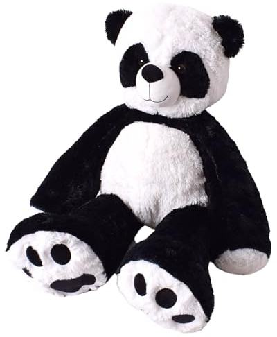 TE-Trend XXL Panda Kuscheltier Bär Teddybär 100 cm, Hochwertiges Plüsch, EIN tolles Geschenk für Kinder und Erwachsene, Riesen Teddy für EIN unvergleichliches Kuschelvergnügen und liebevolle Momente