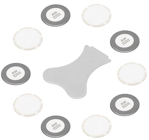 Yosoo Health Gear 10Pcs 20mm Ultrasonic Mist Maker Ceramic Disc for Humidifier Parts, Replacement Pond Fogger Discs, Ultrasonic Mister Disc with Iron Plate