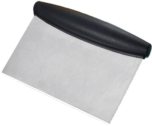 Cortador de masa con hoja de acero inoxidable de grado alimenticio, rascador de pastelería, cortador de masa para pasteles, pizza, corte de pan, pastelería, acero inoxidable, suministros de cocina, 15