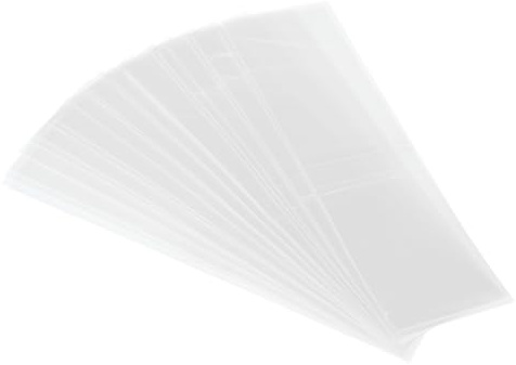 PATIKIL 105x30mm PVC Perforierte Schrumpfbänder, 500 Stück Schrumpffolie für Flaschen, Gläser, Dosen und Dosen passend für Kappe mit einem Durchmesser von 2,44 bis 2,56, Transparent