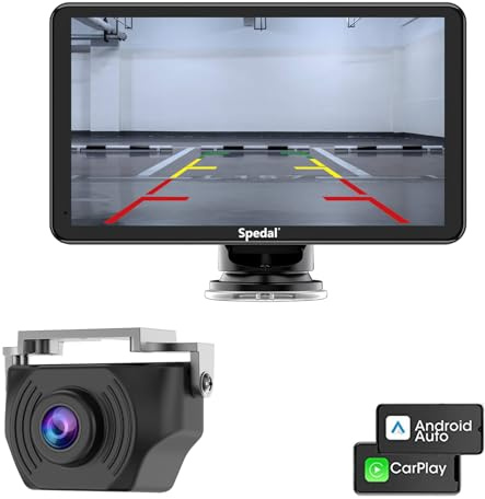 Spedal Wireless CarPlay & Android Auto Display mit Nachtblick HD 170° Ultra-Weitwinkel-Radar-Rückfahrkamera, Latenzfrei Car Play (796Pro)