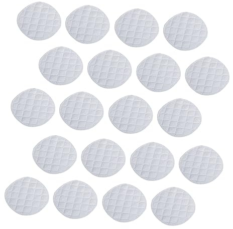 Copri Capezzolo Allattamento 20 Pezzi in Cotone Bianco | Lavabile, Adatto al Periodo Dopo Parto, per Mamme che Allattano, Uso Quotidiano