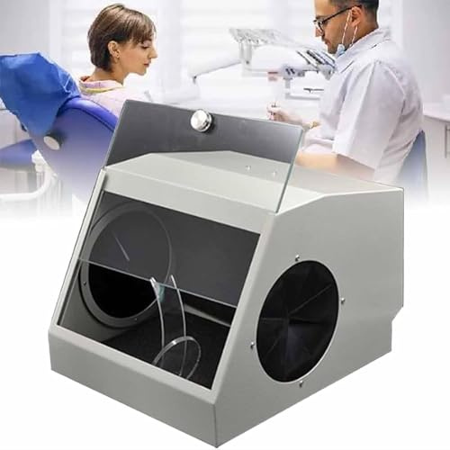 Air Sandblasting Cabinet Sandblaster for Dental Lab, Modular Blast Cabinet with Air Extraction And Filter Device - Reduce Dust Damage, Dust-Free Sandblasting Solution
