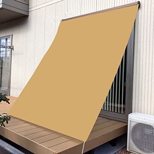 Sichtschutz-Abdeckung, 1,6 x 3,6 m, für Außenbereich, Wand, Veranda, Terrasse, Hinterhof, Balkon, Garten, Geländer, Markise, Sonnenschutz mit UV-Schutz, wetterfest, Cremefarben
