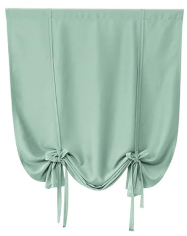 1 tenda romana beige, da legare, per cameretta dei bambini, finestre, tenda avvolgibile termoisolata, per bagno, cucina, tasca per asta (76,2 x 116,8 cm), tenda oscurante (verde menta, taglia unica)