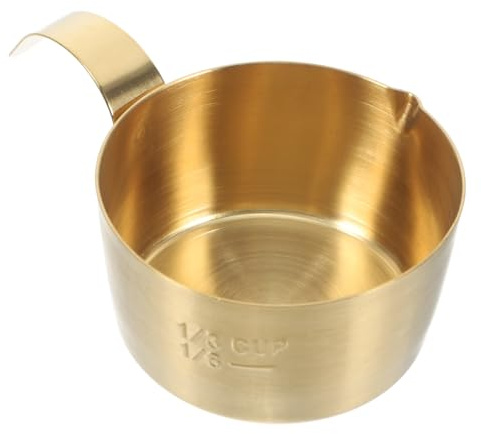 Healifty Tasses à Espresso Acier Inoxydable Avec Bec Verseur Gobelet à Mesurer Pour Café Petite Cruche à Lait Pour Cappuccinos Et Lattes Accessoires Pour Espresso