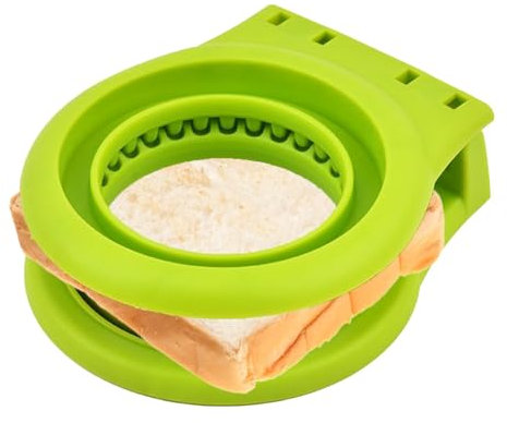 Stampo per pane, stampo per sandwich e guarnizione, forme rotonde non croccanti, accessorio da taglio in acciaio inox, portatile, tascabile, per pane e pane tostato