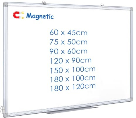 maxtek Tableau Blanc Effaçable 75 x 50 cm, Magnétique Dry Erase Whiteboard