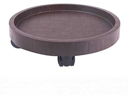 YCZHD Carrello Portavasi,Sottovaso per Piante Mobili Robusti Forma di Piazza in Plastica, Plant Caddy Supporto di Vasi da Fiori con Universali Ruote per Pesanti Piante Alberi(Size:60cm,Color:Marrone)