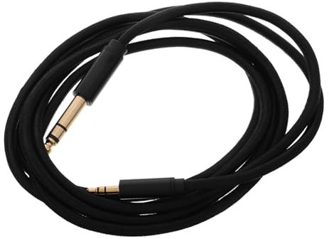 DIYEAH Cavo Audio Strumento 3,5 Mm a 6,5 Mm 2 M per Chitarra Elettrica e Amplificatore, Cavo Ausiliario Leggero e Durevole per Mixer, Altoparlanti e Pianoforti Elettrici