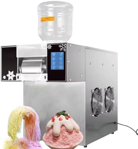 pealiritansemen Tritaghiaccio Elettrico per Casa E Ufficio, Produttore di Ghiaccio A Neve con Pannello Touch - Secchio di Miscelazione da 2,5 L + 3 Opzioni di Volume di Triturazione