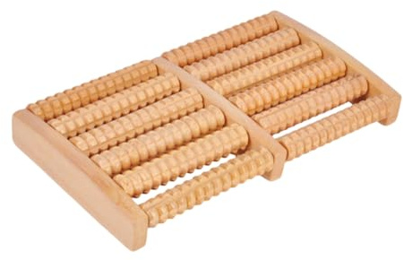 Fußmassagegerät mit 6 Reihen Rollen für Fußentspannung | Beige, zur Massage Müder Füße, Fördert die Durchblutung, Kompakt für Zuhause und Büro
