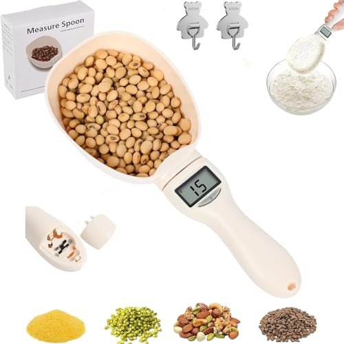 Electronic Measuring Spoon, 4 in 1 High Precision Digital Measuring Spoon with Lcd Screen, 2026 New Adjustable Digital Measuring Cup for Weighing Scoop Kitchen and Dog Cat Food (1Pc)