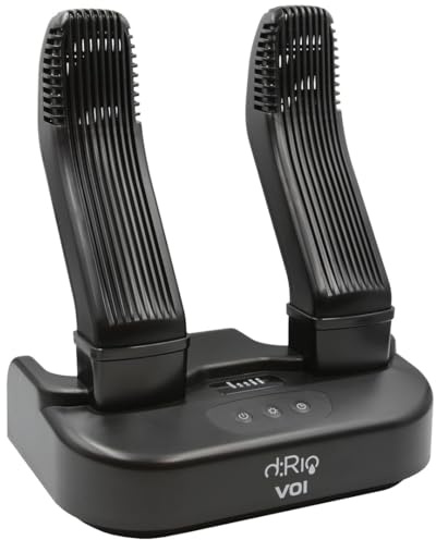 d:Rio VOI 3 Schuh-Trockner & Desinfektionsgerät – 40°C/60°C Warmluft, Ionisation (Auto 5 Min), 30/60 Min Timer, Geruchsneutralisierung, Auto-Abschaltung – für Schuhe, Handschuhe, Socken, Helme