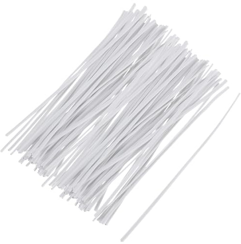 Cabilock Fascette Stringicavo Multiuso 1000 Pezzi Bianche 0,55x100mm Anima in Ferro Fascette per Cavi Alta Resistenza Gestione Cavi Efficiente per Uso Domestico e Giardinaggio