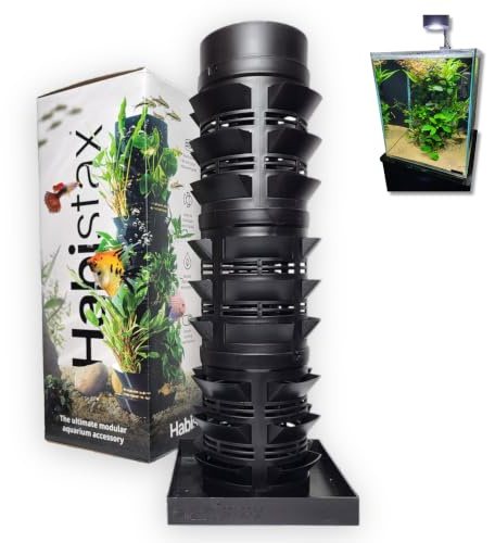 Habistax Modular Aquarium Planting System | Grow More Live Plants with Nutrient Rich Growing Zones | Vertical Plant Holder for Bare Bottom, Sand & Gravel Aquariums