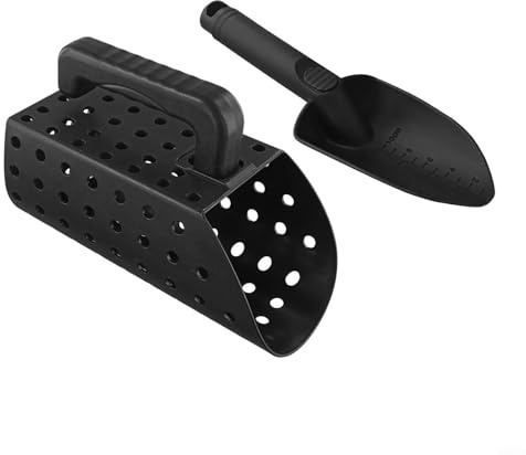 WIIYENA All-in-One Sand Scoop and Shovel Set for Metal Detecting, Robust Plastic Beach Treasure Hunting Tools