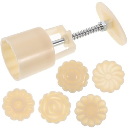 jojofuny Stampo per Mooncake Set 1 Pezzo in Abs Bianco Funzione Tagliabiscotti fare Dolci e Pasticceria Comfort in Cucina