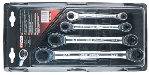 KS Tools 503.4364 GEARplus TX-E-Doppel-Ratschenringschlüssel-Satz, 4-tlg.