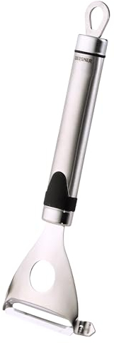 BERGNER - buccia vegetale in acciaio inossidabile da 18 x 6,2 cm - patate e frutta buccia - buccia manuale a forma di lama in acciaio inossidabile - manico morbido e non slitta