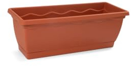 Hobby&Style Vulcano Balkonkasten mit Reserve, Terrakotta, 60 cm