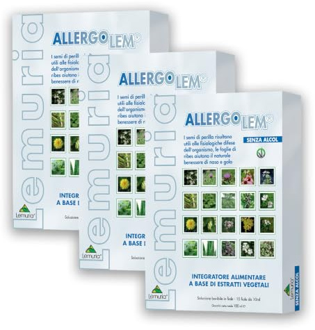 LEMURIA Allergolem Integratore Alimentare a Base di Estratti Vegetali - 10 flaconi da10 ml