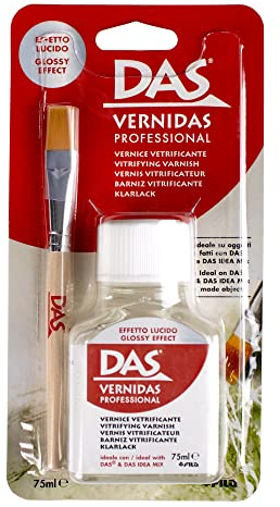 DAS Vernidas Profesional, Barniz Vitrificante, Frasco 75ml con Pincel