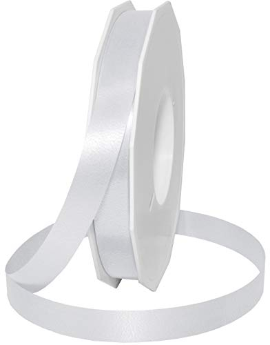 Präsent C.E. PATTBERG Geschenkband Weiss, 91 Meter Ringelband 15 mm zum Basteln, Dekorieren & Verpacken von Geschenken zu jedem Anlass