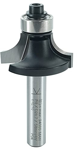 ENT 14292 avrundningsfräs Skaft (S) 8 mm, Diameter (D) 28,6 mm, NL 12,7 mm, R 8 mm, SL 32 mm, med kullager