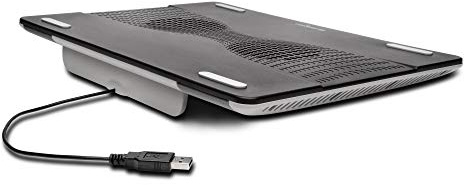 Kensington Support Ventilé - Doubles Ventilateurs de Refroidissement USB, Pour Ordinateurs Portables, Ultrabooks, Notebooks & Chromebooks jusqu'à 15.6, Utilisation sur Bureau & Genoux (K62842WW)