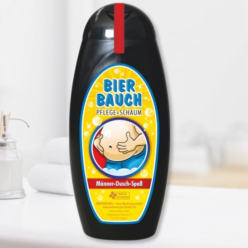 Spaß Duschbäder Duschgel Shampoo - Bierbauch Shampoo - Geschenk für Männer | Geburtstagsgeschenk mit Zahlen zum runden Geburtstag