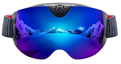 OhO Smart - Occhiali da sci con fotocamera 4K e visione regolabile della fotocamera, protezione UV, anti appannamento (uomo/donna)