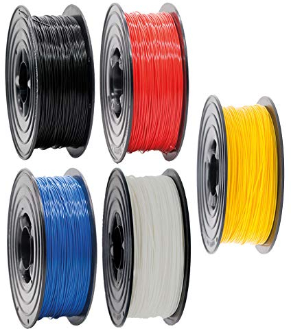 PETG Filament 3D Drucker 1,75mm / 5x 1kg Rolle 5 Farben 5er Set (5Kg) PET-G für 3D Printer oder Stift