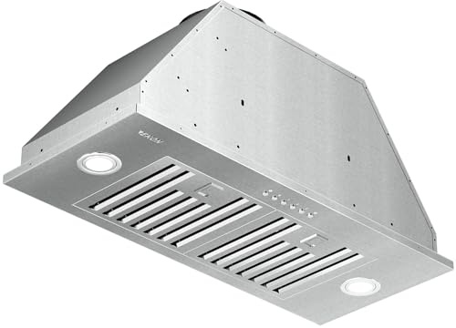 EKON Range Hood Insert 36 Inch, 900 CFM Built-in Kitchen Vent Hood, Ducted or Ductless Convertible, 4-Speed Soft Touch Panel, Stainless Steel Filters, Over Stove Vent Hood NAB01-36