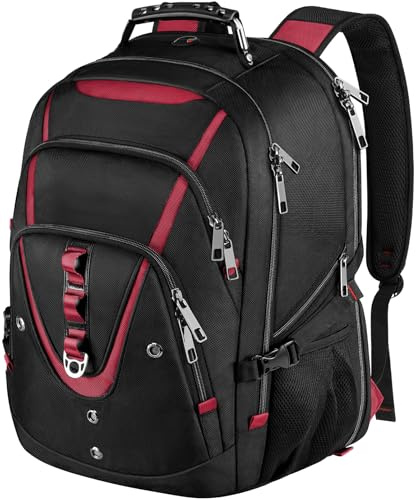 18.4 Inch Laptops Backpack, 55-60L Extra Large Travel Laptop Backpack with USB Charging Port, TSA Friendly Flight Approved and RFID Anti-Theft Pocket, Water Resistant Suiltable for Large Gaming Laptop
