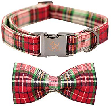 Elegant little tail Hundehalsband, Komfortables Hundehalsband mit Schleife, Herbst Haustierhalsband Verstellbare Hundehalsbänder für kleine, mittlere und große Mädchen- oder Jungenhunde