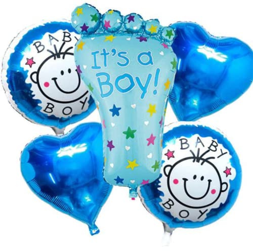 DIWULI Its a Boy Ballon Set - Baby Boy Deko Junge Blau