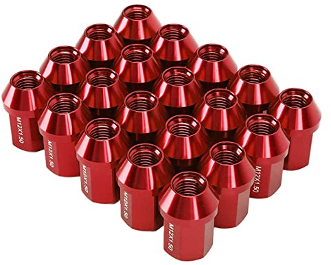 Radmuttern, Radmuttern M12X1,5, M12x1,5 Rustptoof Autoteile Radmutter zur Reparatur(rot)